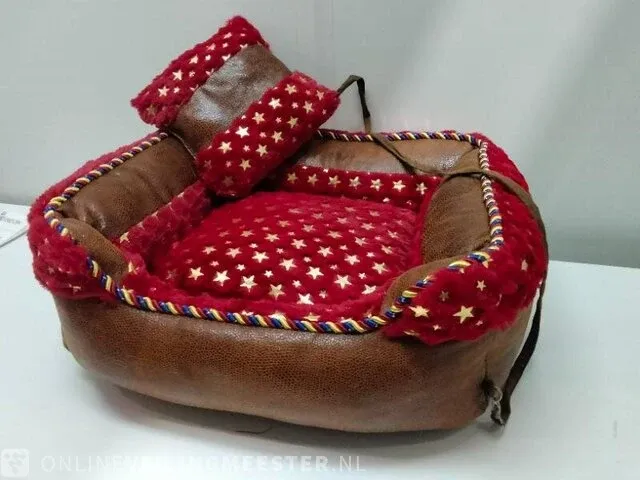 Hondenmand black line, rood/bruin - afbeelding 2 van  2