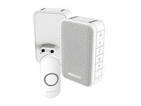 Honeywell draadloze draagbare en plug-in deurbel - met volumeregeling en drukknop - wit - afbeelding 1 van  1