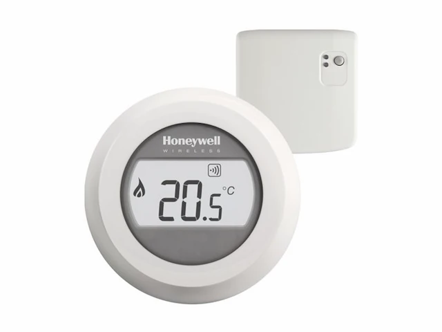 Honeywell round wireless aan/uit draadloze kamerthermostaat - met rf-module - afbeelding 1 van  3