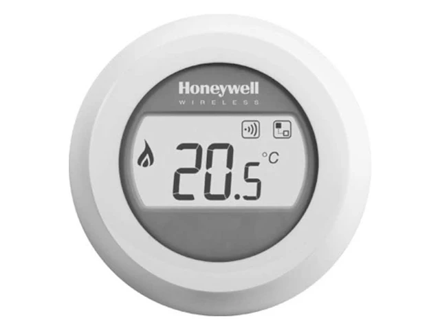 Honeywell round wireless aan/uit draadloze kamerthermostaat - met rf-module - afbeelding 2 van  3