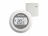 Honeywell round wireless aan/uit draadloze kamerthermostaat met rf-module wit/grijs - afbeelding 1 van  2
