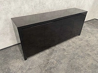 Hoogglans zwart 4-deurs dressoir - afbeelding 1 van  5