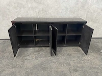 Hoogglans zwart 4-deurs dressoir - afbeelding 2 van  5