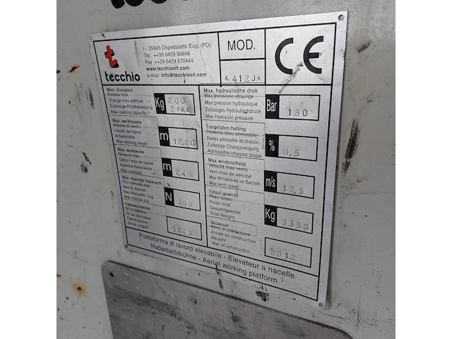 Hoogwerker, iveco, daily 40c15 euro 4 ld, 2012 - afbeelding 37 van  65