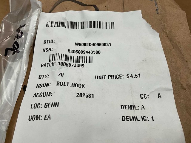 Hook bolt (70x) - afbeelding 4 van  4