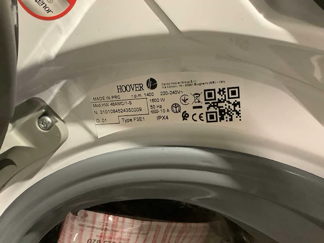 Hoover hw 48amc 1 s wasmachine - afbeelding 7 van  8