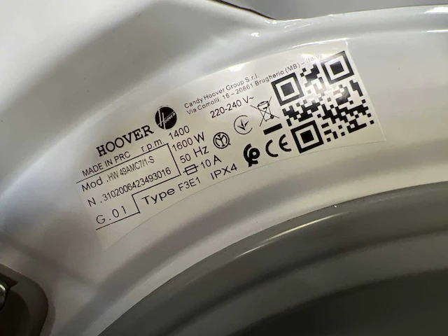 Hoover hw 49amc7/1-s h-wash 500 - afbeelding 3 van  5