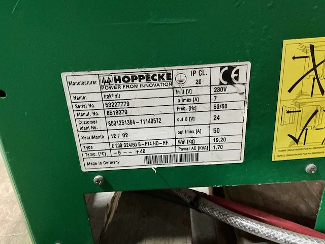 Hoppecke - 24v 50a - acculaders - 2012 - afbeelding 2 van  3