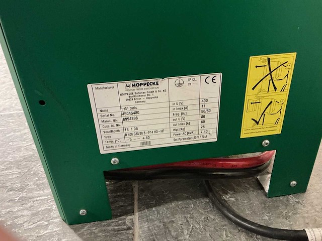 Hoppecke - 80v 80v - acculaders - 2018 - afbeelding 2 van  2