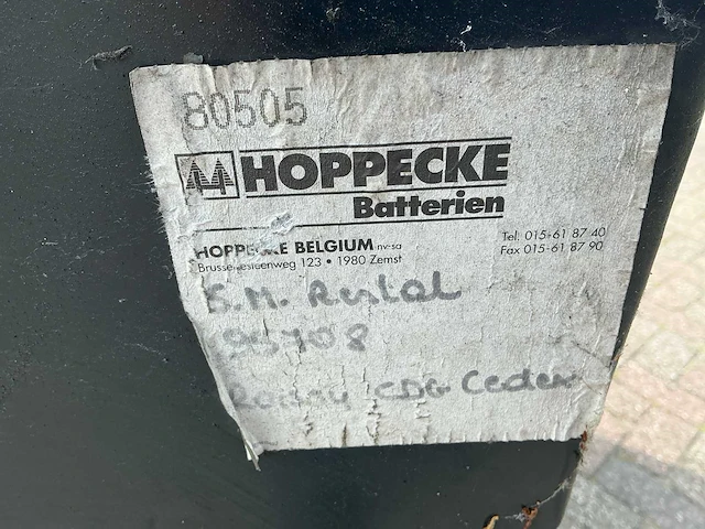 Hoppecke tractie 80 volt tractie accu - afbeelding 5 van  7
