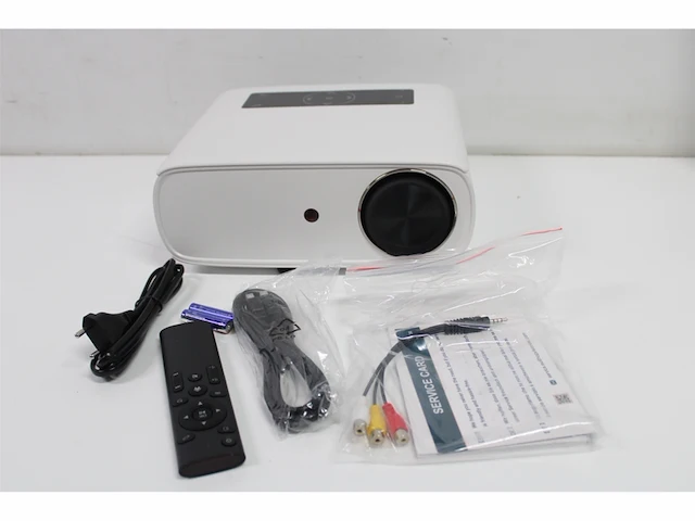 Hopvision 1080p full hd beamer 10.000 lumen ondersteunt 4k wit - afbeelding 1 van  1