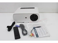 Hopvision 1080p full hd beamer 10.000 lumen ondersteunt 4k wit - afbeelding 1 van  1