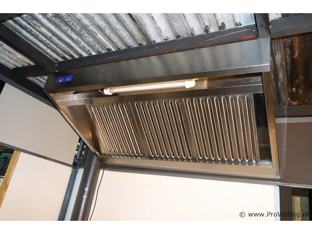 Horeca afzuigsysteem, rvs - 140x44x90cm - afbeelding 1 van  4