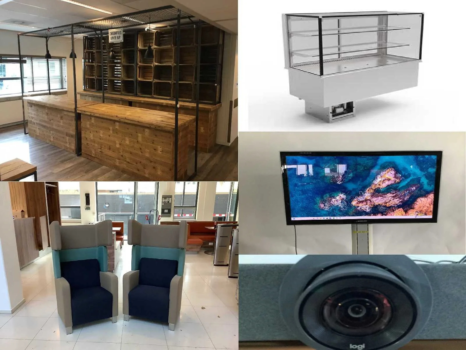 Horeca, kantoormateriaal en beeldschermen