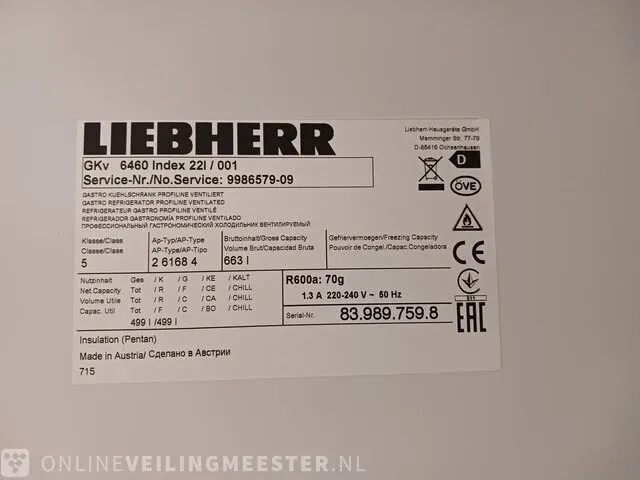 Horeca koelkast liebherr, gkv6460 - afbeelding 9 van  9
