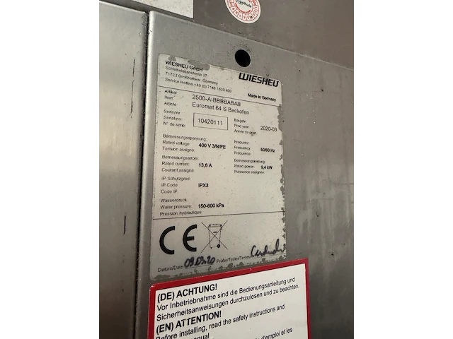 Horeca oven wiesheu, bouwjaar 2020 - afbeelding 12 van  15