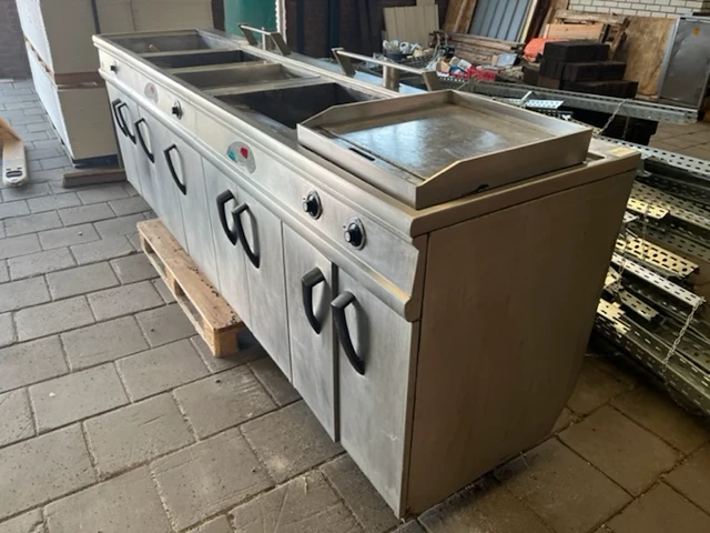 Horeca rvs frituurwand - afbeelding 8 van  9