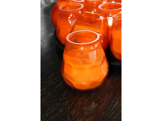 Horeca twilight glasses bolsius oranje. 15 stuks. - afbeelding 2 van  2