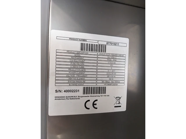 Horeca vriezer, hoshizaki, suf-65bh-c, grijs / chroom - afbeelding 6 van  6