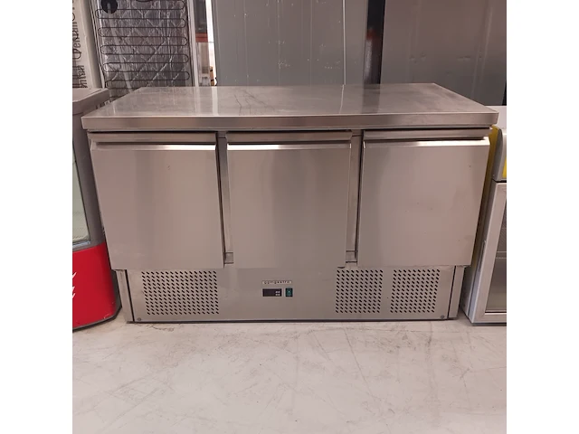 Horeca werkbank, 2x koeling en flessenkoeler, grijs / chroom - afbeelding 3 van  35