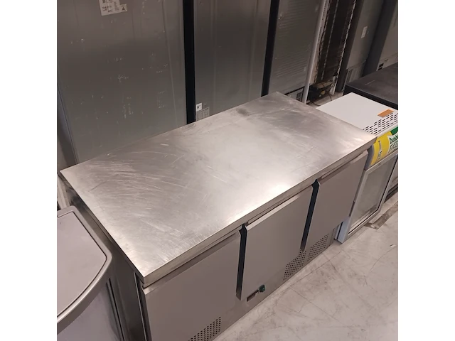Horeca werkbank, 2x koeling en flessenkoeler, grijs / chroom - afbeelding 13 van  35