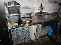 Horecawasmachine rhima wd7 met aan- en afvoertafel met spoelbak, mengkraan en diverse manden. afmetingen to... - afbeelding 3 van  5