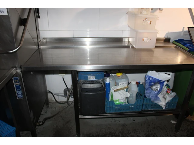 Horecawasmachine rhima wd7 met aan- en afvoertafel met spoelbak, mengkraan en diverse manden. afmetingen to... - afbeelding 5 van  5