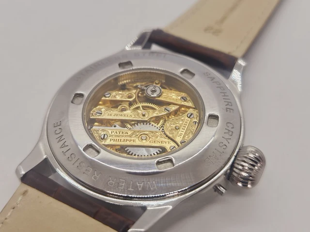 Horloge - antiek patek philippe uurwerk - volledig geserviced - afbeelding 9 van  9