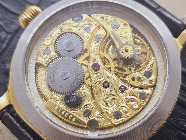 Horloge - antiek rolex uurwerk - volledig geserviced - afbeelding 3 van  13