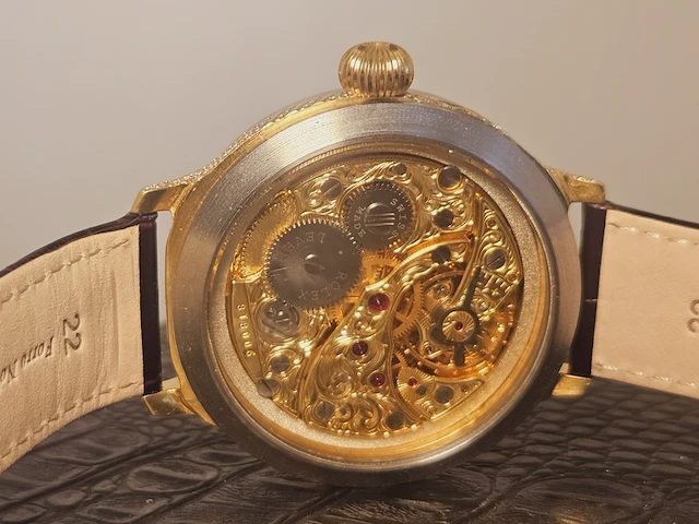 Horloge - antiek rolex uurwerk - volledig geserviced - afbeelding 5 van  13