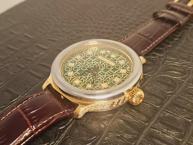 Horloge - antiek rolex uurwerk - volledig geserviced - afbeelding 10 van  13