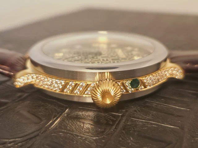 Horloge - antiek rolex uurwerk - volledig geserviced - afbeelding 12 van  13