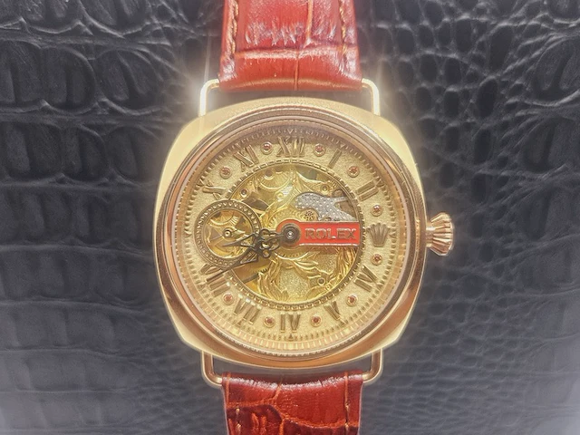 Horloge - antiek rolex uurwerk - volledig geserviced - afbeelding 6 van  10