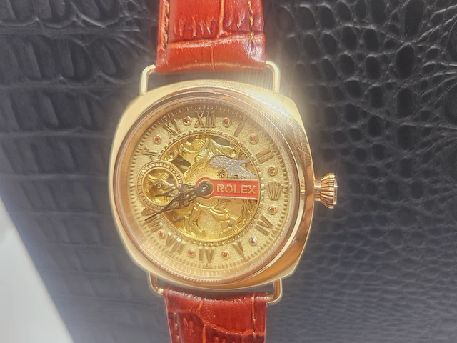Horloge - antiek rolex uurwerk - volledig geserviced - afbeelding 7 van  10