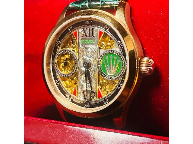Horloge - antiek rolex uurwerk - volledig geserviced - afbeelding 1 van  5