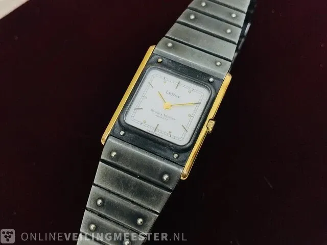 Horloge - baume & mercier leroy - zwitsers tank horloge - afbeelding 1 van  6