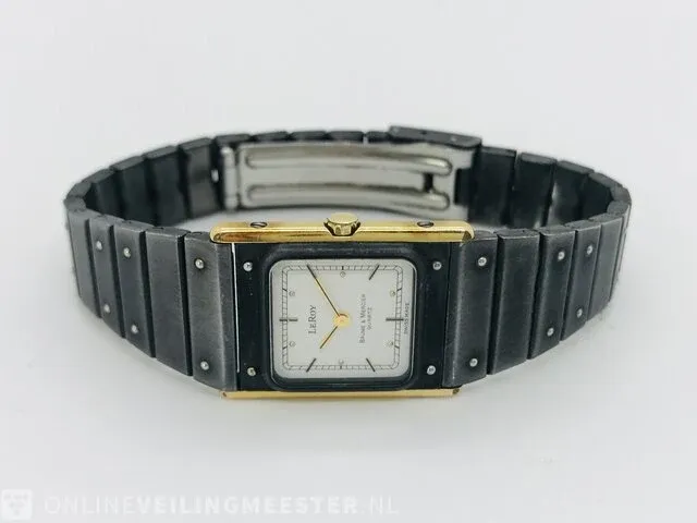 Horloge - baume & mercier leroy - zwitsers tank horloge - afbeelding 2 van  6