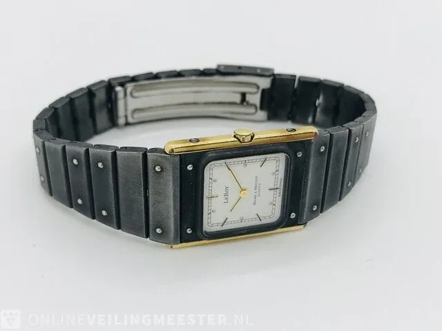 Horloge - baume & mercier leroy - zwitsers tank horloge - afbeelding 3 van  6