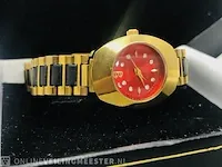 Horloge - elsen 23kt goud - met steentjes - afbeelding 2 van  7