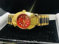 Horloge - elsen 23kt goud - met steentjes - afbeelding 3 van  7