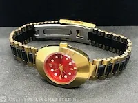 Horloge - elsen 23kt goud - met steentjes - afbeelding 4 van  7