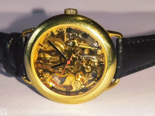 Horloge - julien le roy - skeleton - mechanisch horloge - afbeelding 1 van  6