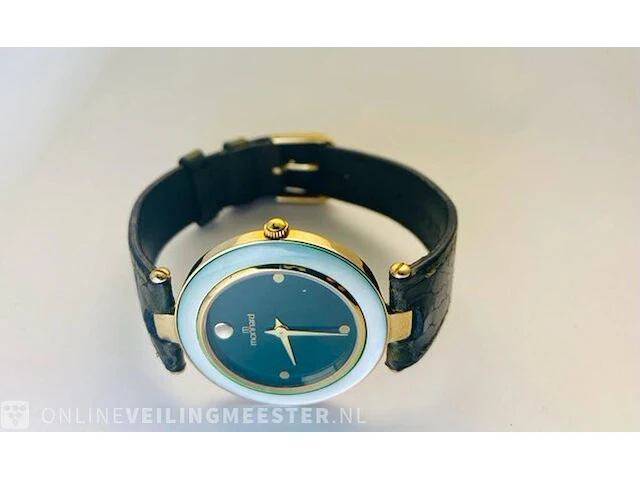 Horloge - monnard - dresswatch met opale bezel - afbeelding 3 van  7