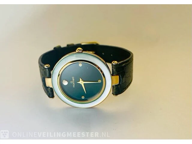 Horloge - monnard - dresswatch met opale bezel - afbeelding 4 van  7