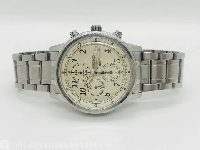 Horloge - seiko chronograph 100m - 7t92-0lt0 - afbeelding 3 van  7