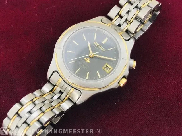 Horloge - seiko kinetic titanium - sq100 serie - afbeelding 4 van  6