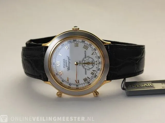 Horloge - seiko pulsar bullhead chronograph - afbeelding 1 van  5
