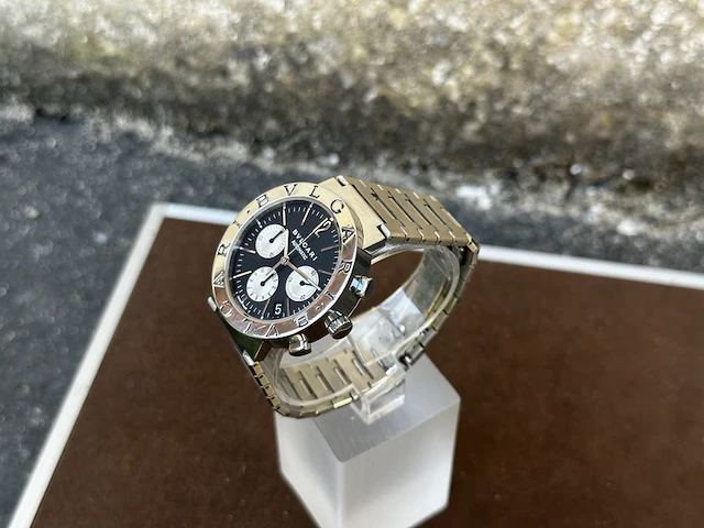 Horloge, bvlgari, bulgari chronograaf, staal, 2010+ - afbeelding 3 van  9