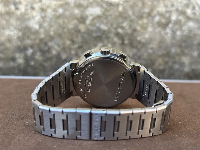 Horloge, bvlgari, bulgari chronograaf, staal, 2010+ - afbeelding 7 van  9