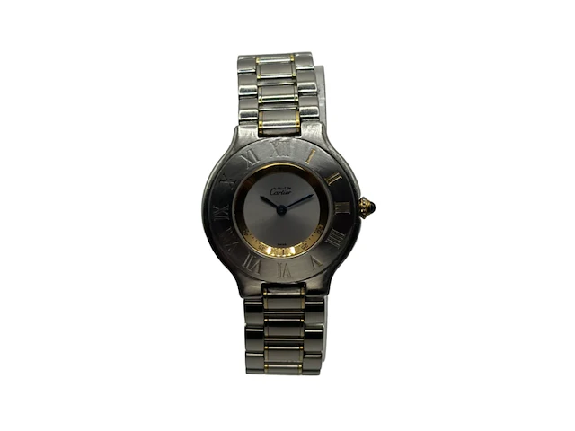 Horloge, cartier, 1330, goud/staal, 2000+ - afbeelding 3 van  8